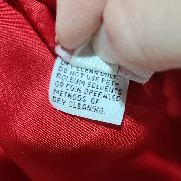 Angelica For Mary Kay Bold Red Jacket Blazer 12 Tall PTP 20 - Picture 10 of 11